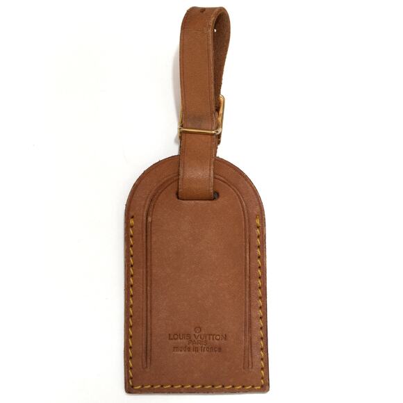 Authentic Louis Vuitton Vachetta Leather Luggage Name Tag PP - Picture 1 of 6